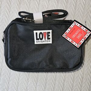 Brighton Black and Red Love Crossbody Bag